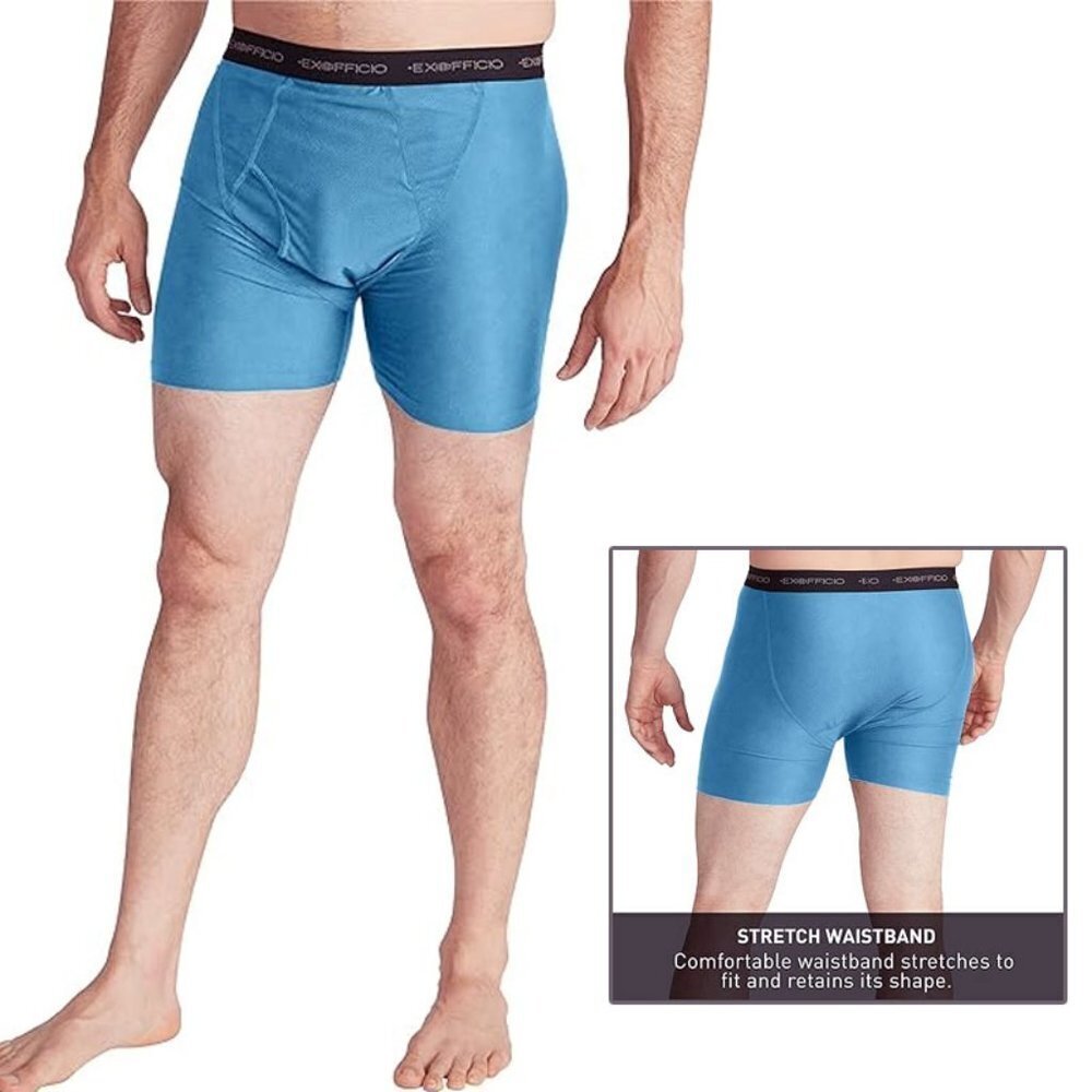 ExOfficio Men's Riviera Blue Give-N-Go Boxer Brief - Size 2XL - NWT